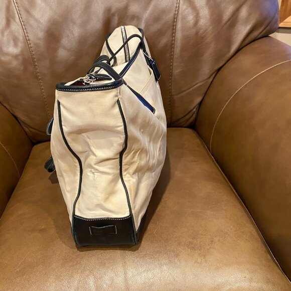 Large Coach Canvas/Leather Tote # 7708 TLC - Picture 8 of 14